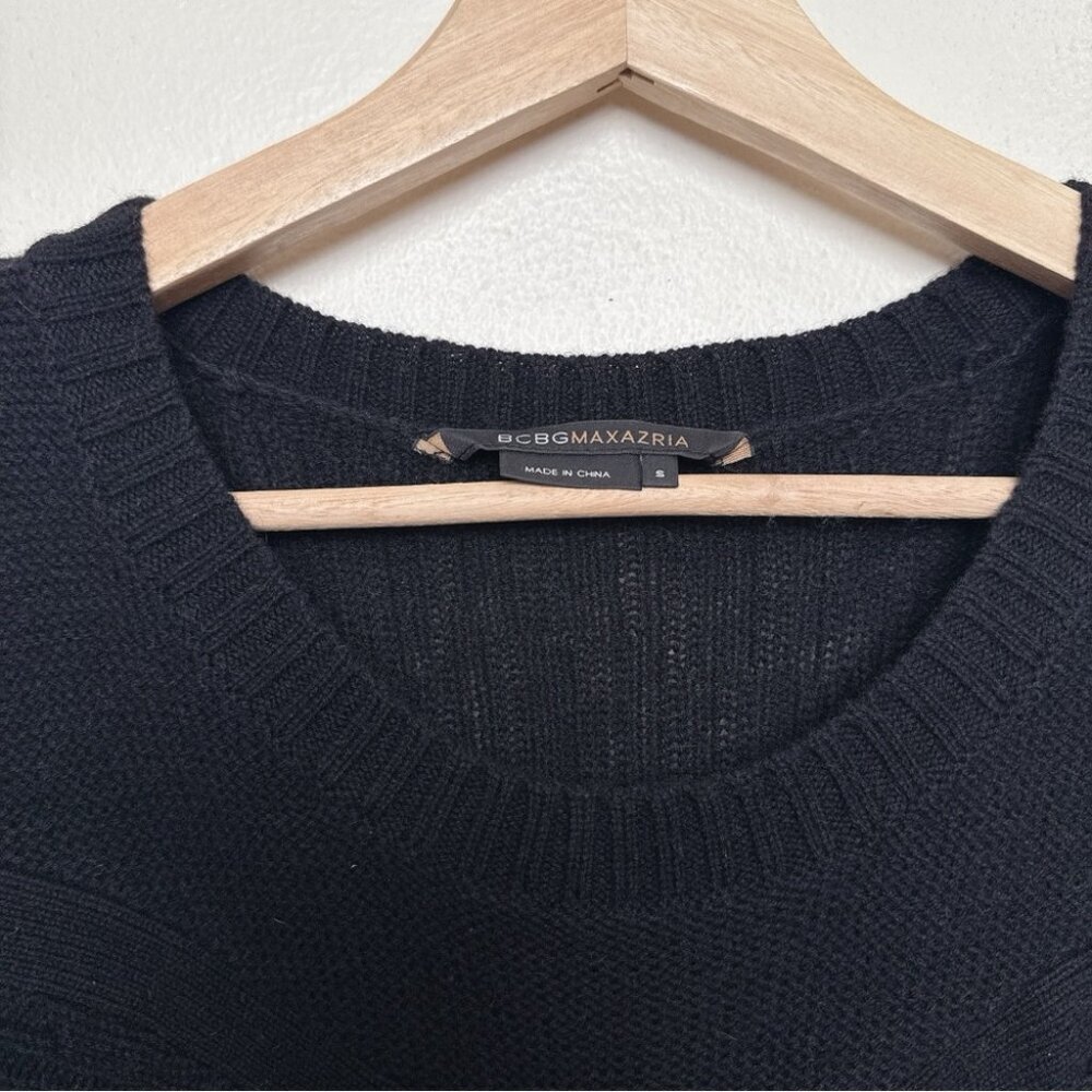 BCBGMAXAZRIA Womens Small Crew Neck Long Sleeve Cashmere Sweater Dress - Picture 10 of 14